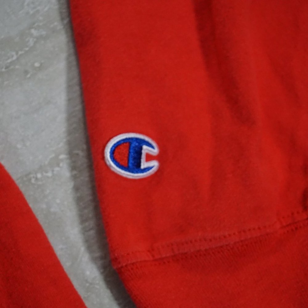 Champion Heritage Script Long Sleeve T-Shirt for Men, Red Medium - Picture 4 of 5
